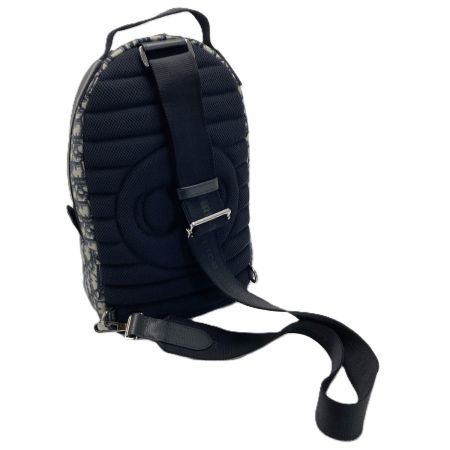  Christian Dior クリスチャンディオール オブリーク Rider スリングバッグ ネイビー ボディバッグ キャンバス×レザー