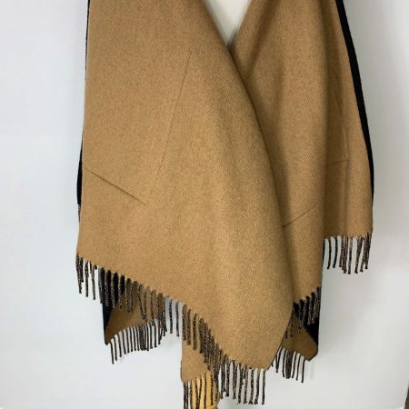  FENDI フェンディ ポンチョ ズッカ柄 FXX707 ブラック×ブラウン レディース