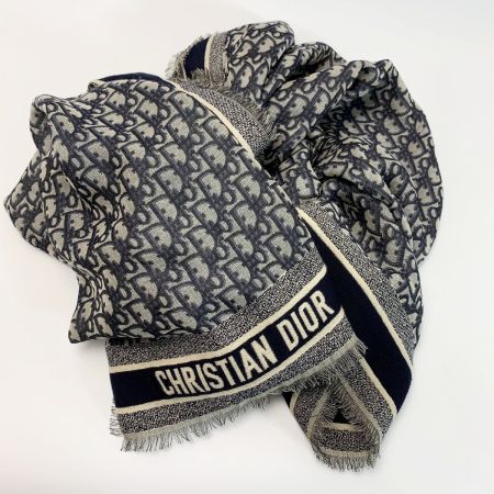  Christian Dior クリスチャンディオール オブリークストール トロッター ウール シルク コットン