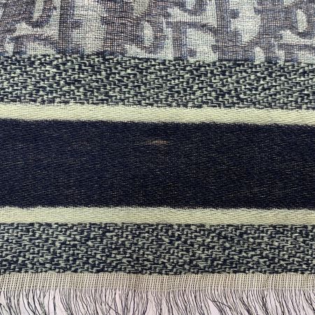  Christian Dior クリスチャンディオール オブリークストール トロッター ウール シルク コットン