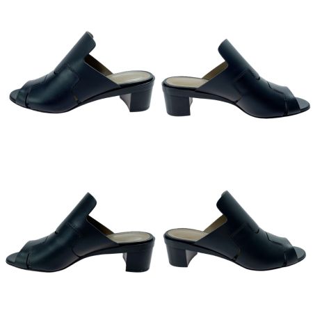  HERMES エルメス Hモチーフ オープントゥー サンダル ブラック レディース SIZE（25.5cm相当）