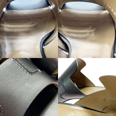  HERMES エルメス Hモチーフ オープントゥー サンダル ブラック レディース SIZE（25.5cm相当）