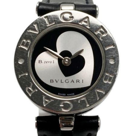  BVLGARI ブルガリ B-zero1 ダブルハート BZ22S ブラック×シルバー クォーツ レディース 腕時計