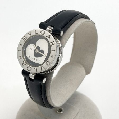  BVLGARI ブルガリ B-zero1 ダブルハート BZ22S ブラック×シルバー クォーツ レディース 腕時計