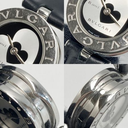  BVLGARI ブルガリ B-zero1 ダブルハート BZ22S ブラック×シルバー クォーツ レディース 腕時計