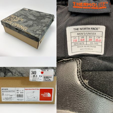 THE NORTH FACE ザノースフェイス ヌプシ ブーティー ウール スリー ショート NF51879 ブラック SIZE 25cm 
