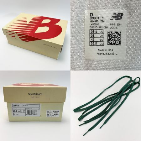  NEW BALANCE ニュー・バランス ローカットスニーカー  U990TE6 イエロー SIZE 26.5cm 箱有