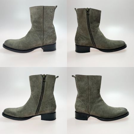  BUTTERO スウェード レザー サイド ジップ アップ B1117 グレー SIZE25.5㎝ ブーツ メンズ 箱 袋有