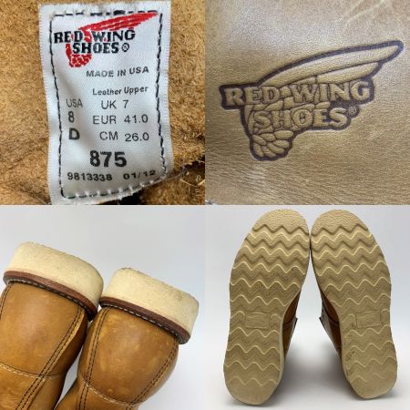  RED WING レッドウィング 875 ブラウン SIZE 26cm メンズ 箱付き
