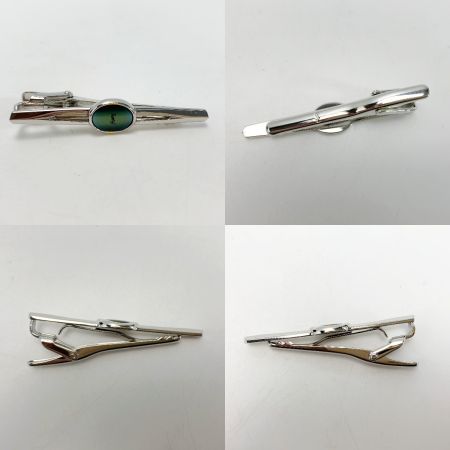  Yves Saint Laurent イブサンローラン シェルカフリンクス & ネクタイピン グリーン ステンレス 箱付