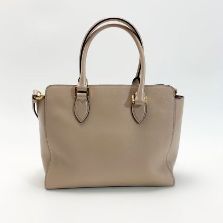 PRADA サフィアーノ 2WAYバッグ 1BA227 ベージュ トラップ付