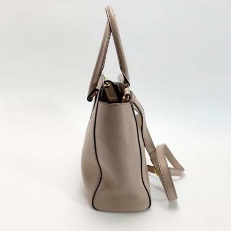 PRADA サフィアーノ 2WAYバッグ 1BA227 ベージュ トラップ付