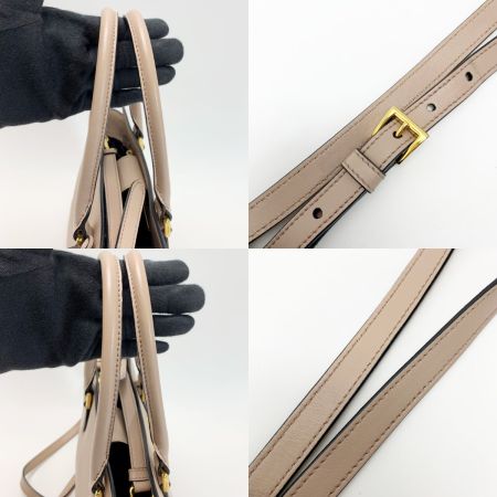 PRADA サフィアーノ 2WAYバッグ 1BA227 ベージュ トラップ付