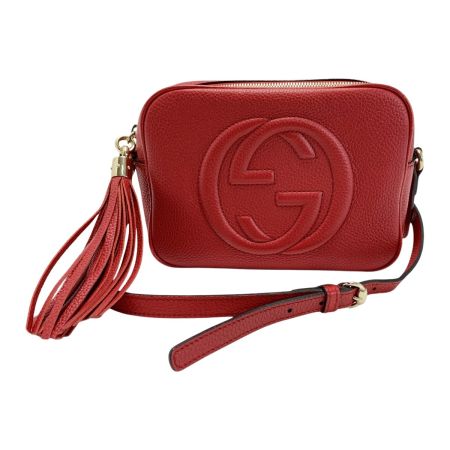  GUCCI グッチ ソーホー ショルダーバッグ 308364 498879 レッド レザー レディース