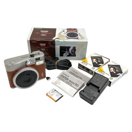  FUJIFILM フジフィルム インスタントカメラ instax mini 90 「チェキ」 ネオクラシック ブラウン