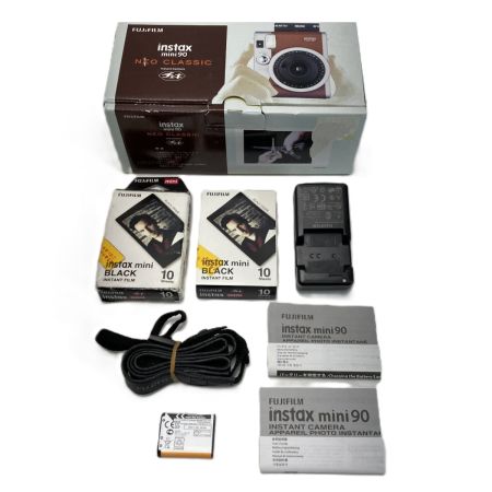  FUJIFILM フジフィルム インスタントカメラ instax mini 90 「チェキ」 ネオクラシック ブラウン