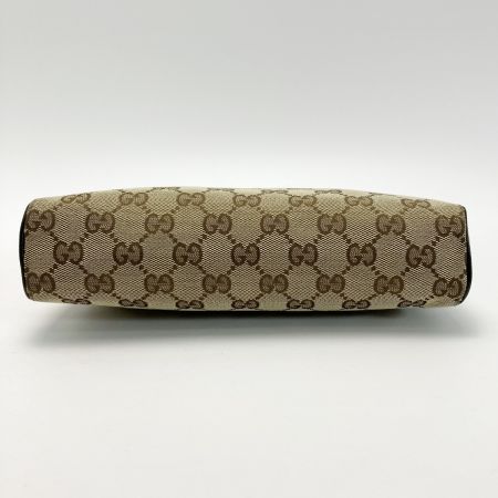 GUCCI グッチ GGキャンバス ワンショルダーバッグ 145750 ベージュ×ブラウン キャンバス×レザー ハンドバッグ