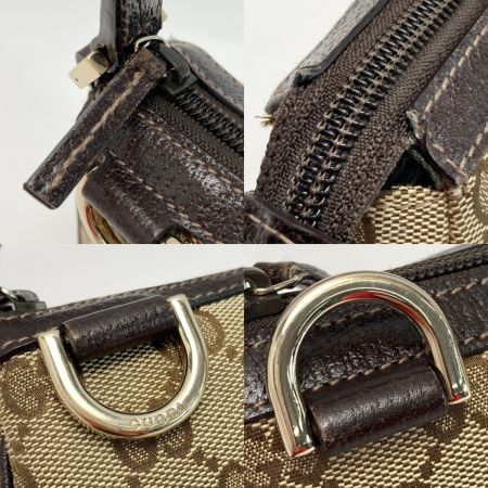  GUCCI グッチ GGキャンバス ワンショルダーバッグ 145750 ベージュ×ブラウン キャンバス×レザー ハンドバッグ