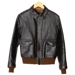 ☆☆ TOYS McCOY トイズマッコイ レザージャケット A-2 H.OKAMOTO ブラウン SIZE 38 メンズ Bランク