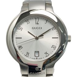 ☆☆ GUCCI グッチ デイト ステンレススチール 8900M シルバー クォーツ メンズ 腕時計 Bランク