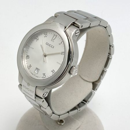  GUCCI グッチ デイト ステンレススチール 8900M シルバー クォーツ メンズ 腕時計