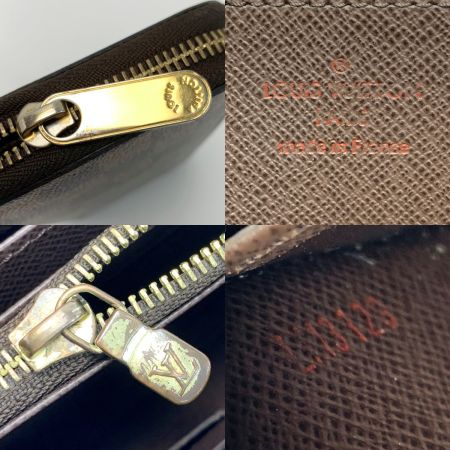  LOUIS VUITTON ルイヴィトン ジッピーウォレット  N60015 エベヌ ラウンドファスナー長財布