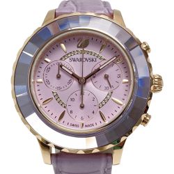 ☆☆ SWAROVSKI スワロフスキー オクティア ラックス クロノ 5632263 パープル クォーツ レディース 腕時計 Octea Lux Bランク