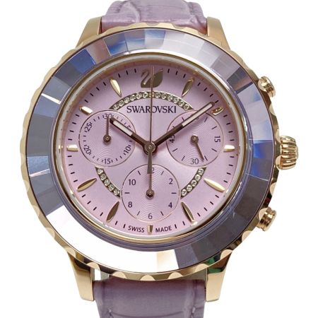  SWAROVSKI スワロフスキー オクティア ラックス クロノ 5632263 パープル クォーツ レディース 腕時計 Octea Lux