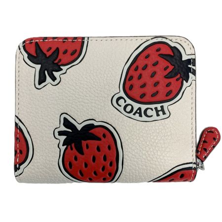  COACH コーチ  ビルフォールド ウォレット・ストロベリー プリント CT908 2つ折り財布