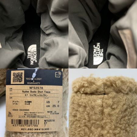  THE NORTH FACE ザノースフェイス ヌプシ ブーティ ショート フリース NF52578 ベージュ SIZE 25cm