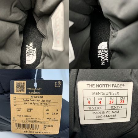  THE NORTH FACE ザノースフェイス ヌプシ ブーティ ウォータープルーフ NF52280 ブラック SIZE 23cm