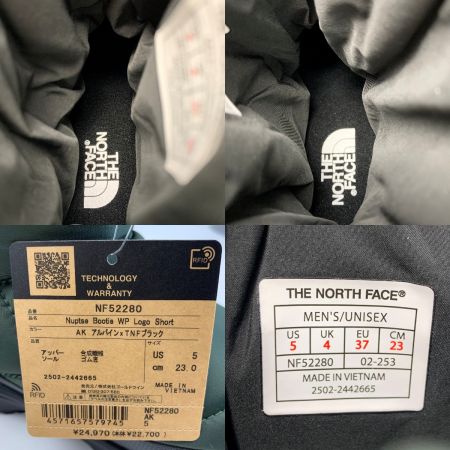  THE NORTH FACE ザノースフェイス ヌプシ ブーティ ウォータープルーフ NF52280 カーキ SIZE 23cm 