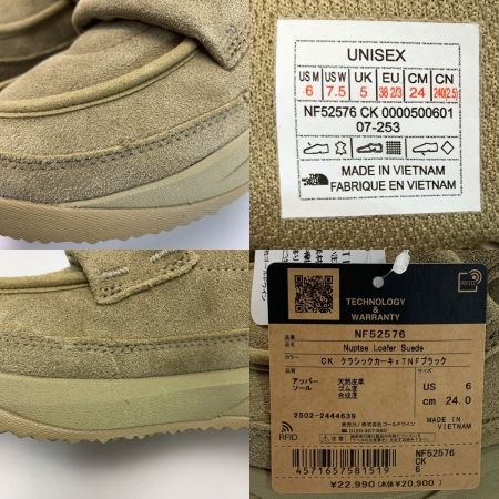  THE NORTH FACE ザノースフェイス ヌプシ ローファー スェード NF52576 カーキ SIZE 24cm ユニセックス