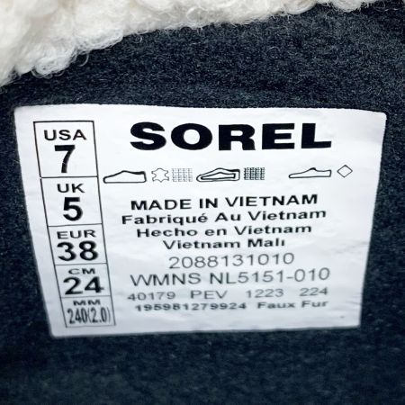  SOREL ソレル スノーブーツ  NL5151-010 ブラック SIZE 24cm レディース
