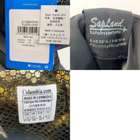  Columbia コロンビア サップランド III ディーヴァ レース WP オムニヒートインフィニティ YL9101-010 ブラック SIZE 24cm