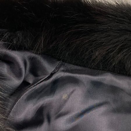  Desii mode ファー付きケープ カシミア混 サイズ F 50400362-7 ブラック レディース