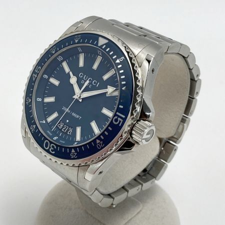  GUCCI グッチ ダイブ デイト 136.2 ブルー クォーツ メンズ 腕時計 箱・取説有 DIVE