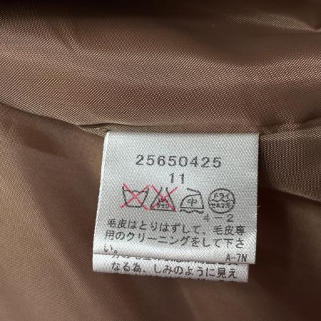 GRADE グレード カシミヤコート カシミヤ100% 無地 25650425 カーキ レディース 11号 ファー付き襟