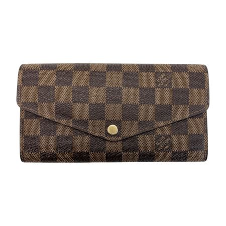  LOUIS VUITTON ルイヴィトン ダミエ ポルトフォイユ・サラ  N63209 ブラウン 長財布 