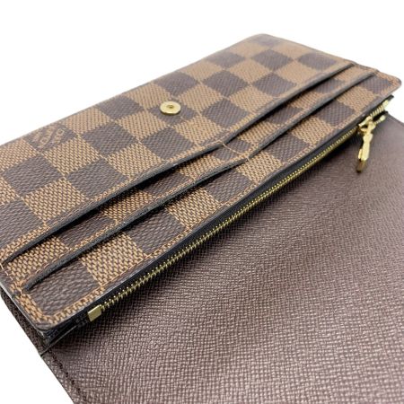  LOUIS VUITTON ルイヴィトン ダミエ ポルトフォイユ・サラ  N63209 ブラウン 長財布 
