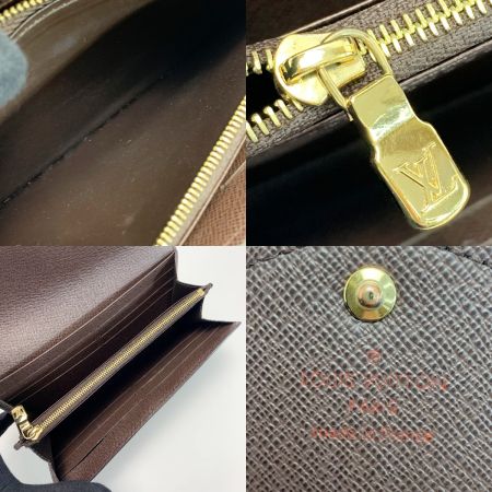  LOUIS VUITTON ルイヴィトン ダミエ ポルトフォイユ・サラ  N63209 ブラウン 長財布 