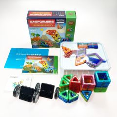  BorneLund ボーネルンド マグ・フォーマー ダイナソーセット＋バラ90ピース 計130ピース MAGFORMERS Bランク