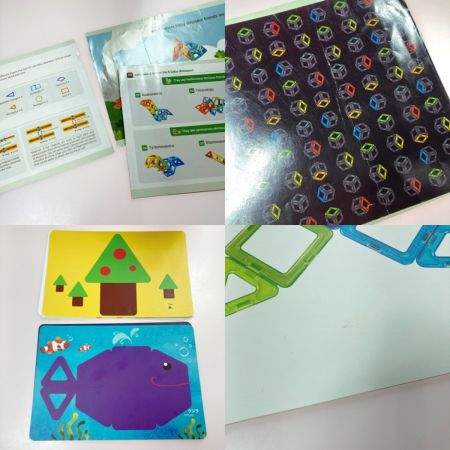  BorneLund ボーネルンド マグ・フォーマー ダイナソーセット＋バラ90ピース 計130ピース MAGFORMERS