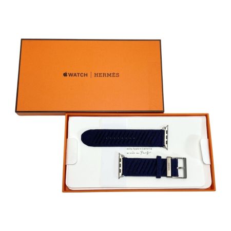  HERMES エルメス Apple Watch シンプルトゥール 49mm ストラップ ブルーニュイ 箱有 Hermès Ultra 2