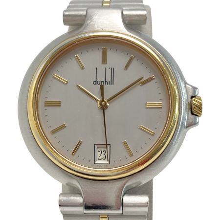  dunhill ダンヒル ミレニアム デイト シルバー クォーツ レディース 腕時計 millennium