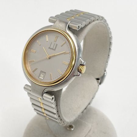  dunhill ダンヒル ミレニアム デイト シルバー クォーツ レディース 腕時計 millennium