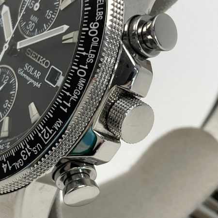  SEIKO セイコー クロノグラフ デイト V172-0AC0 ブラック ソーラー メンズ 腕時計