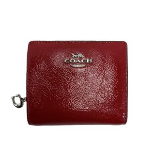 COACH コーチ パテントレザー  CW790 レッド 2つ折り財布 COACH コーチ パテントレザー CW790 レッド 2つ折り財布 - 中古バッグ