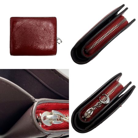 COACH コーチ パテントレザー  CW790 レッド 2つ折り財布