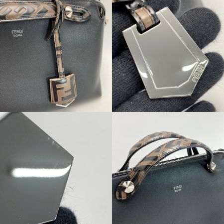  FENDI フェンディ バイザウェイ ミディアム ハンドバッグ 8BL124 ブラック ズッカ 2WAY ショルダーバッグ 布袋有